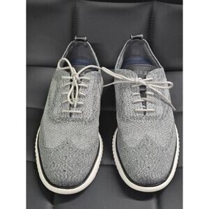Cole Haan Men 2.ZeroGrand Stitchlite Gray Wingtip Oxford Size 7.5 C27565